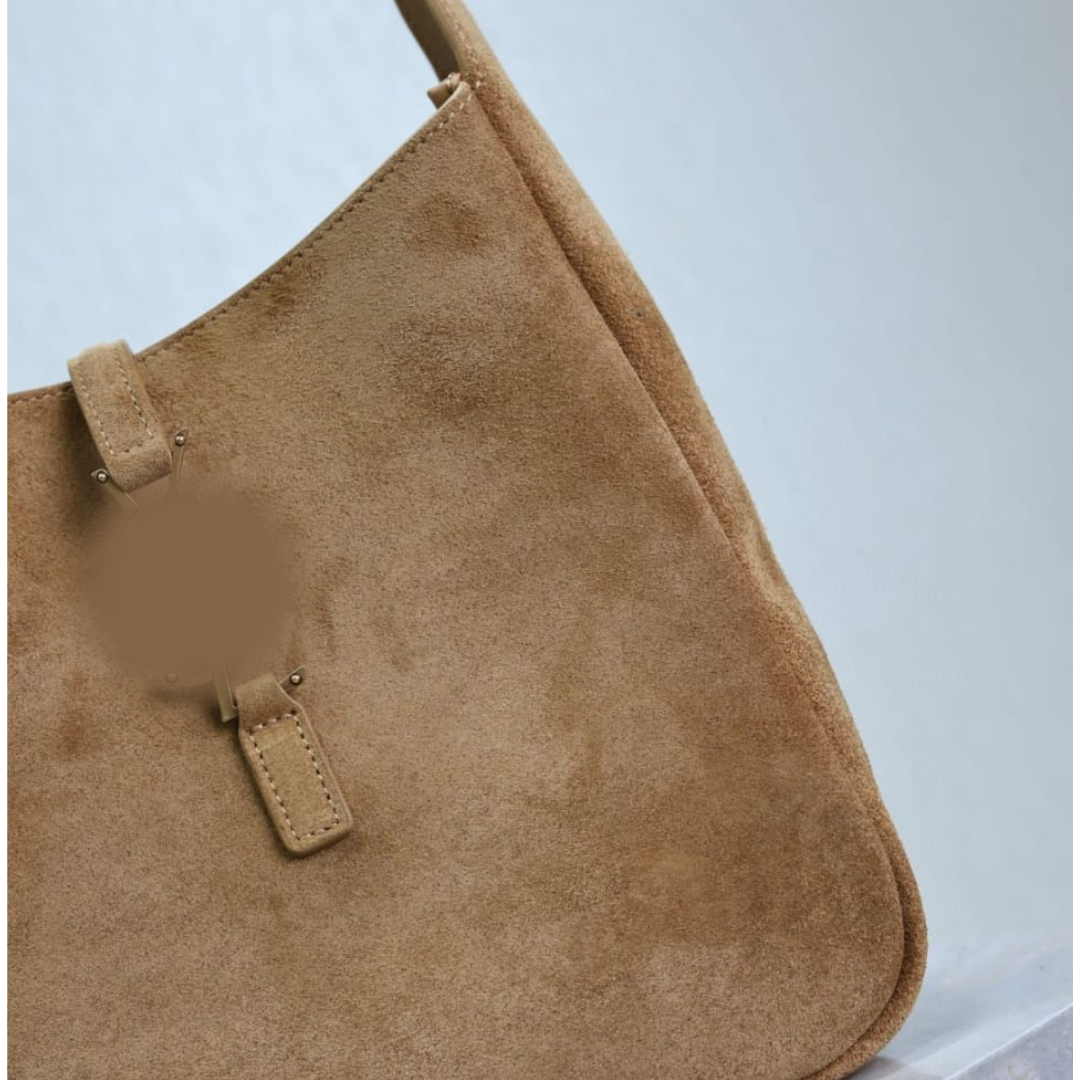 Vintage Suede Shoulder Bag – Elegant Minimalist Design (23×22×8.5cm)