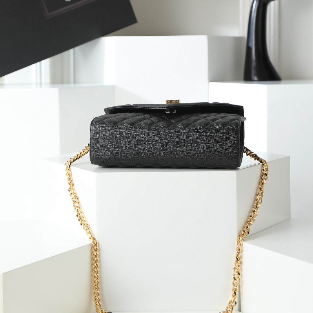 Luxury Quilted Leather Envelope Bag – Small 21cm Crossbody Clutch