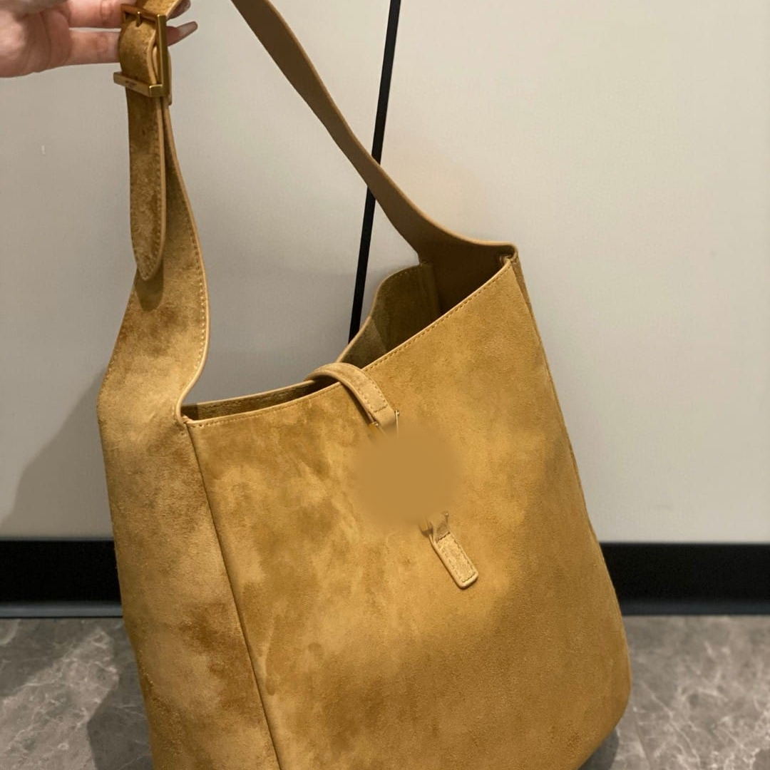 Luxury Suede Hobo Handbag – Large Soft Tote Shoulder Bag for Women (30×31×13 cm)