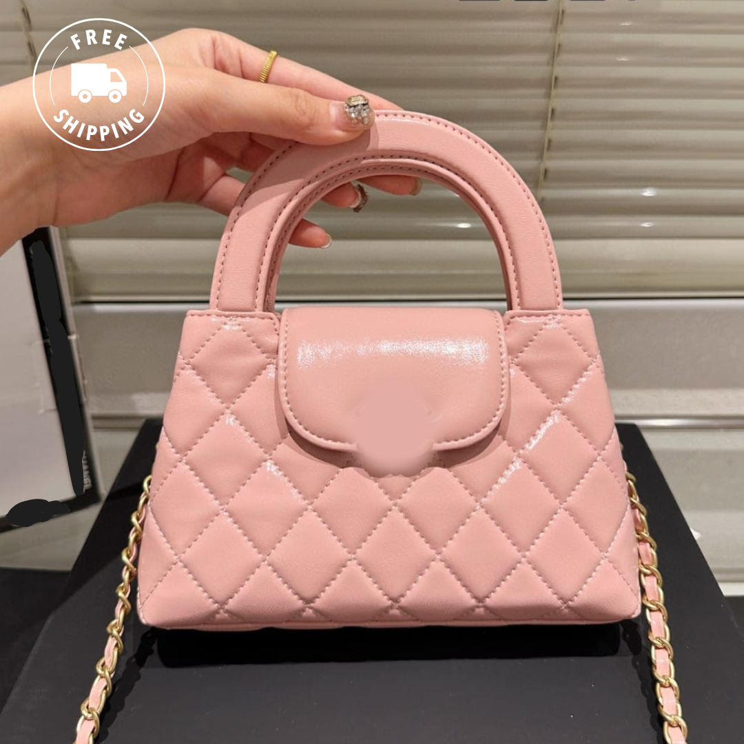 Designer Small 20cm Kelly Shopper Pink Shiny Aged Original Calfskin Gold Hardware