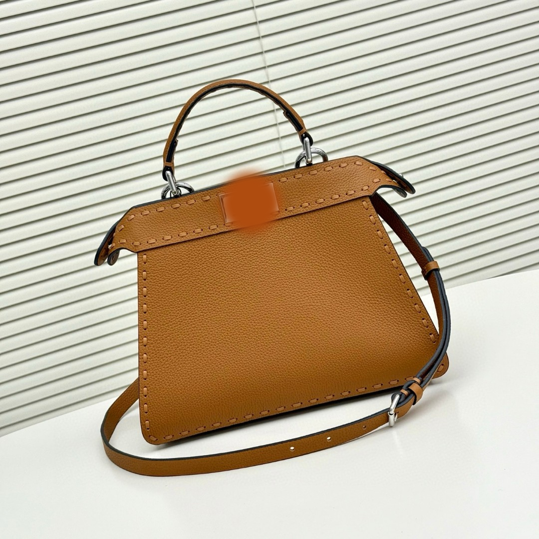 Luxury Designer-Inspired Structured Leather Handbag – Elegant & Playful Style, 27cm