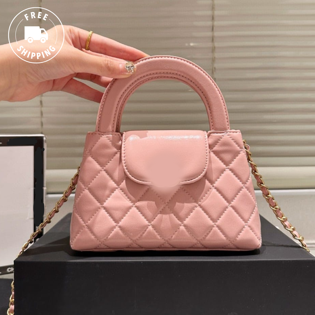 Designer Small 20cm Kelly Shopper Pink Shiny Aged Original Calfskin Gold Hardware