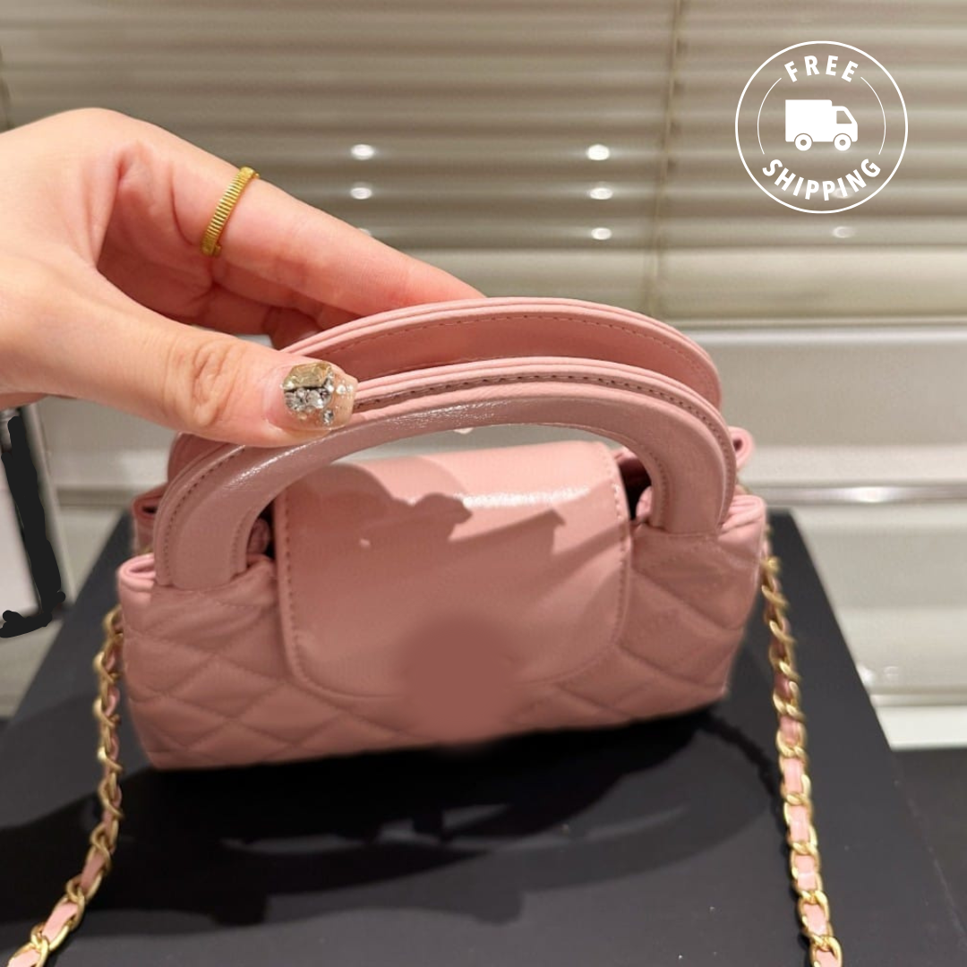 Designer Small 20cm Kelly Shopper Pink Shiny Aged Original Calfskin Gold Hardware