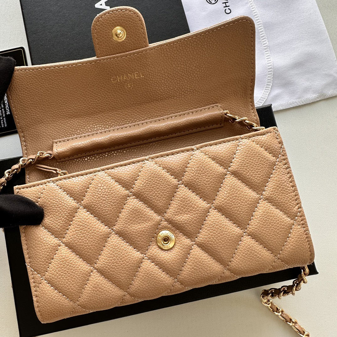 Luxury Women's Designer Shoulder Bag – Quilted Leather Crossbody, Elegant Chain Strap, 18×10.5×3.5 cm"