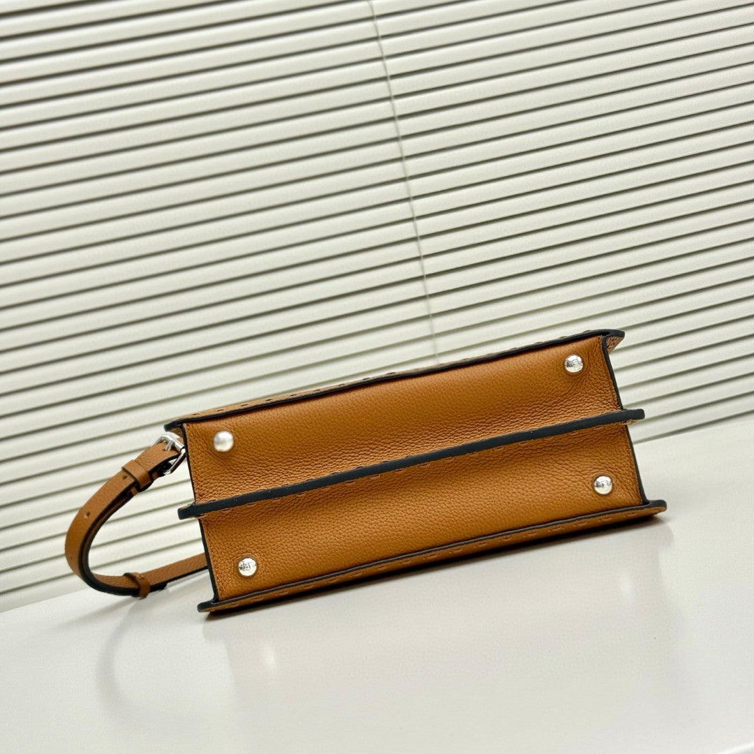 Luxury Designer-Inspired Structured Leather Handbag – Elegant & Playful Style, 27cm