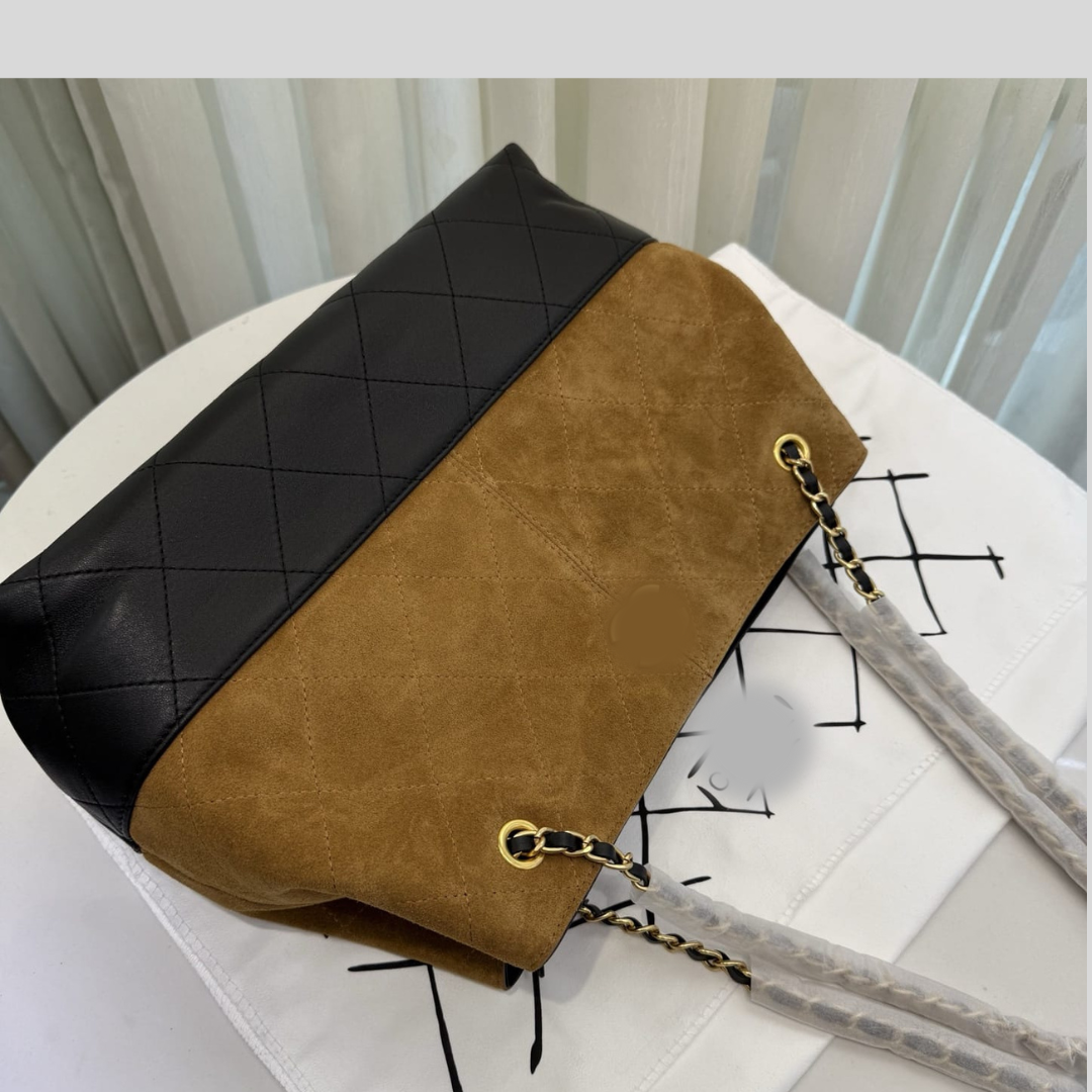 Luxury Soft Leather Tote Bag – Vintage-Inspired Spacious Handbag for Women (24×36×14 cm)