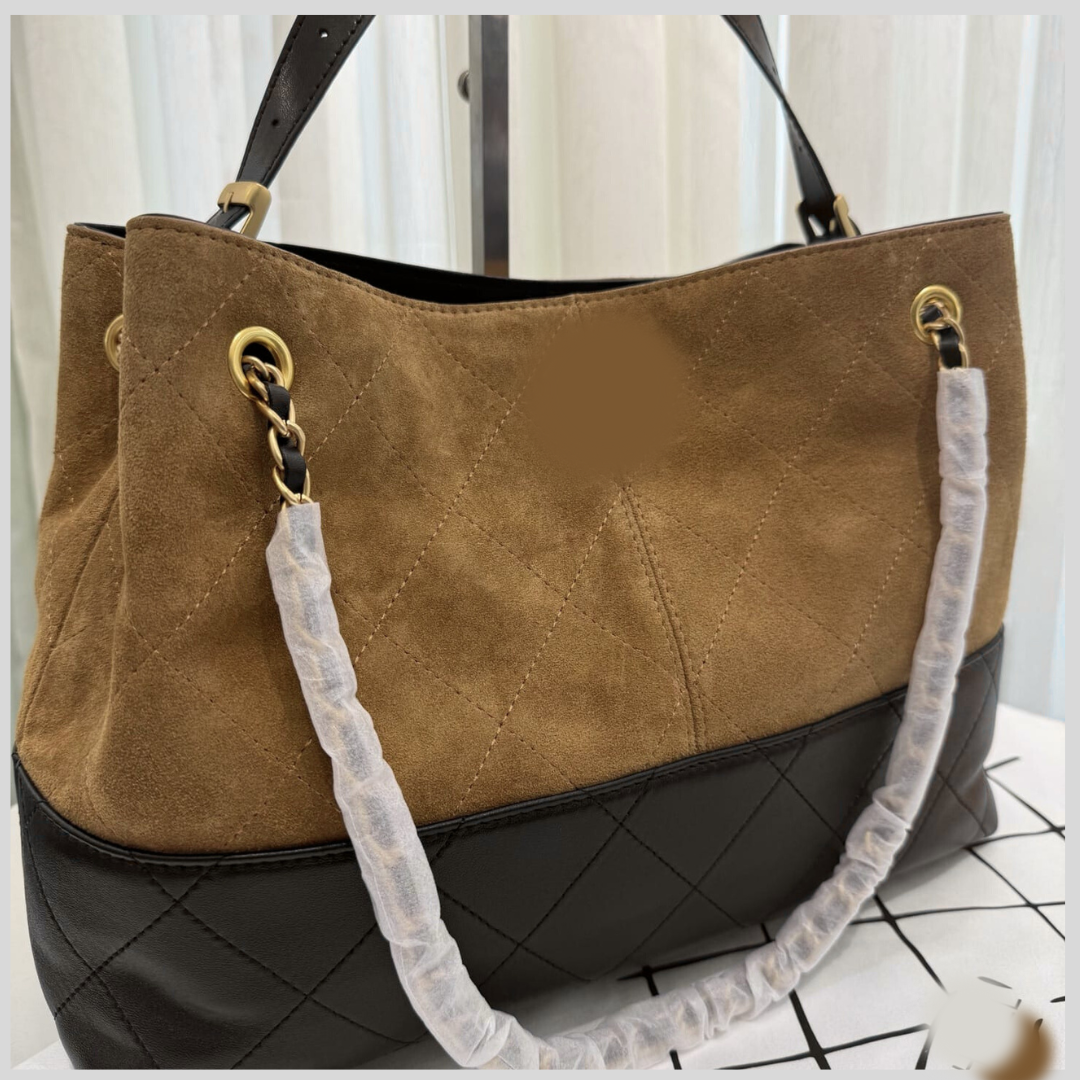 Luxury Soft Leather Tote Bag – Vintage-Inspired Spacious Handbag for Women (24×36×14 cm)