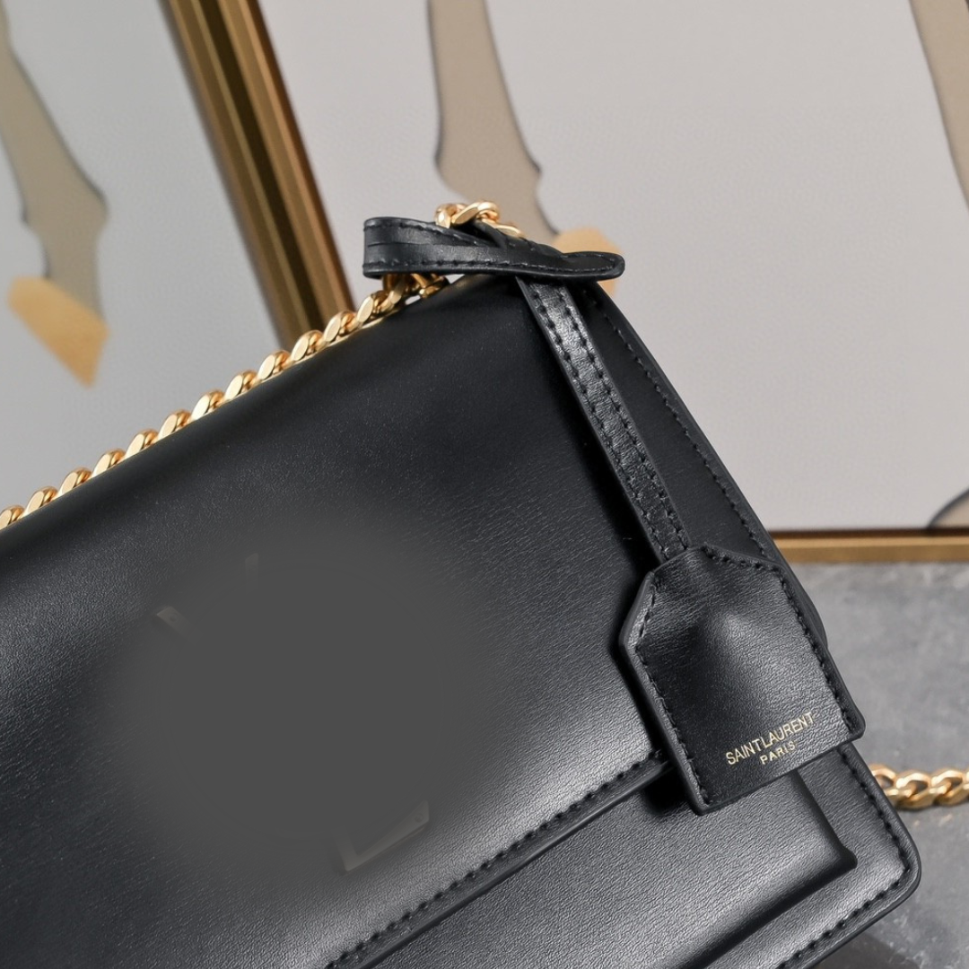 Luxury Sunset-Style Textured Leather Handbag for Women – Vintage Gold Hardware – Elegant Everyday Shoulder Bag (22x16x9cm)