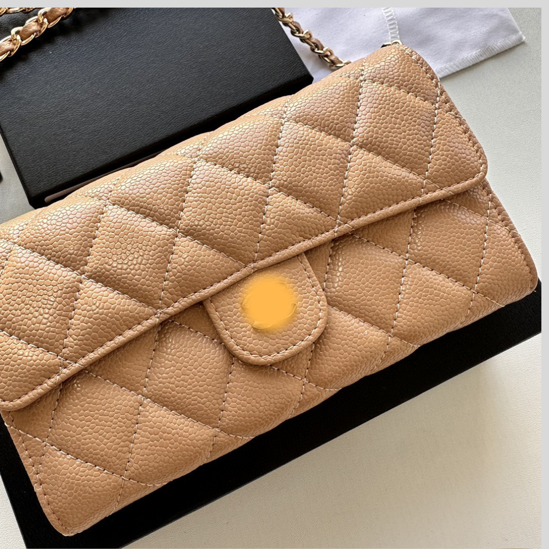 Luxury Women's Designer Shoulder Bag – Quilted Leather Crossbody, Elegant Chain Strap, 18×10.5×3.5 cm"
